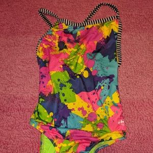 Dolfin Uglies paint splatter swimsuit size 36